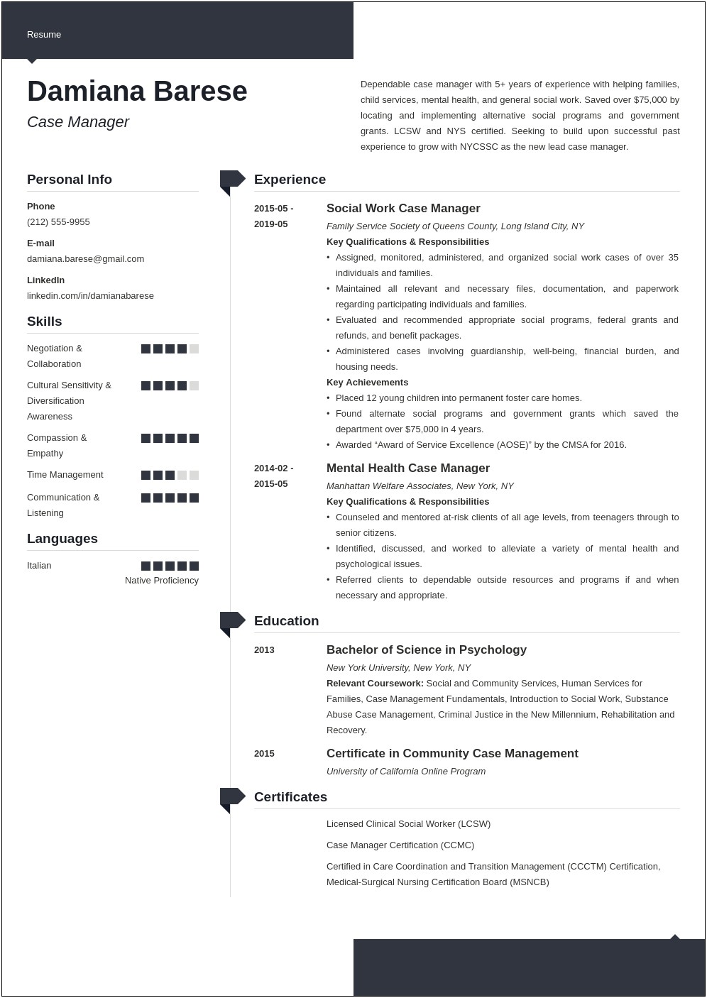 Keywords In Resumes For Case Manager