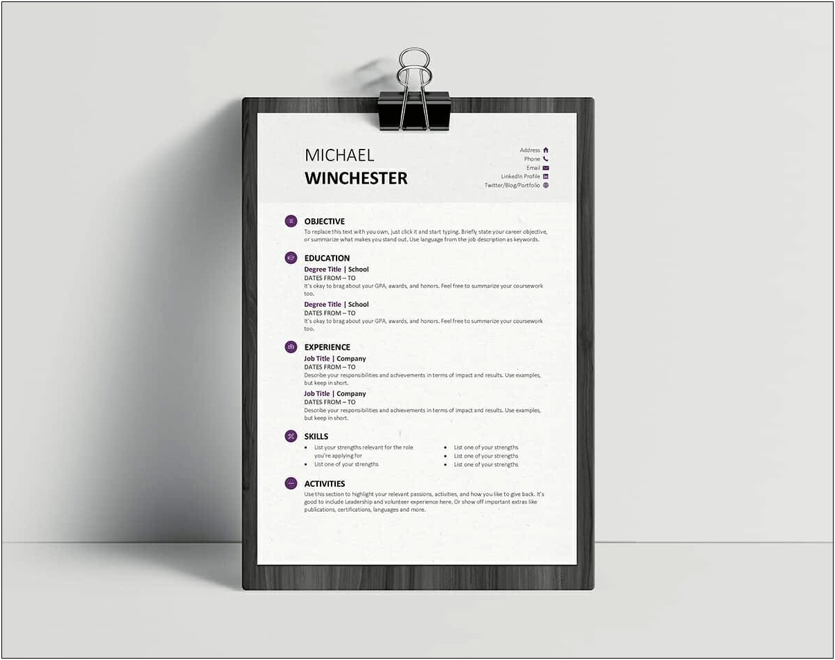 Kick Ass Word Resume Templates For It Jobs