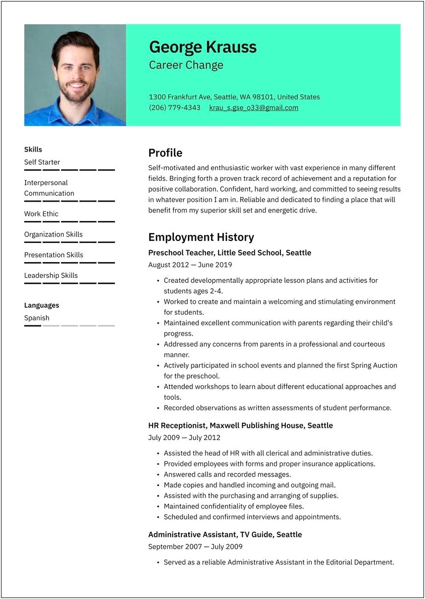 Leaving Job For Another Job Explaination On Resume