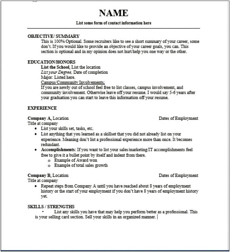 Leaving Off Recent Job On Resume