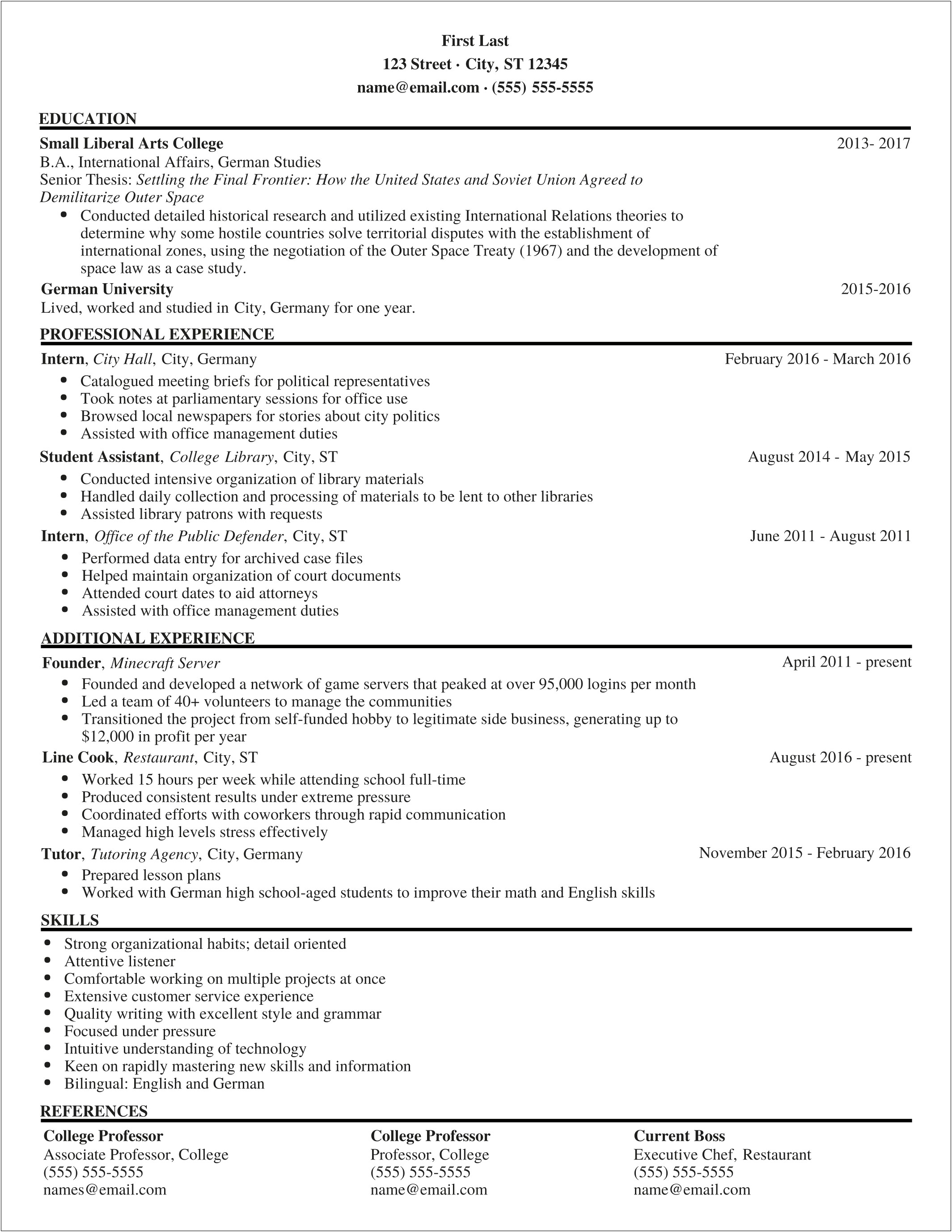 Legal Resumes With Number Of Work Hours