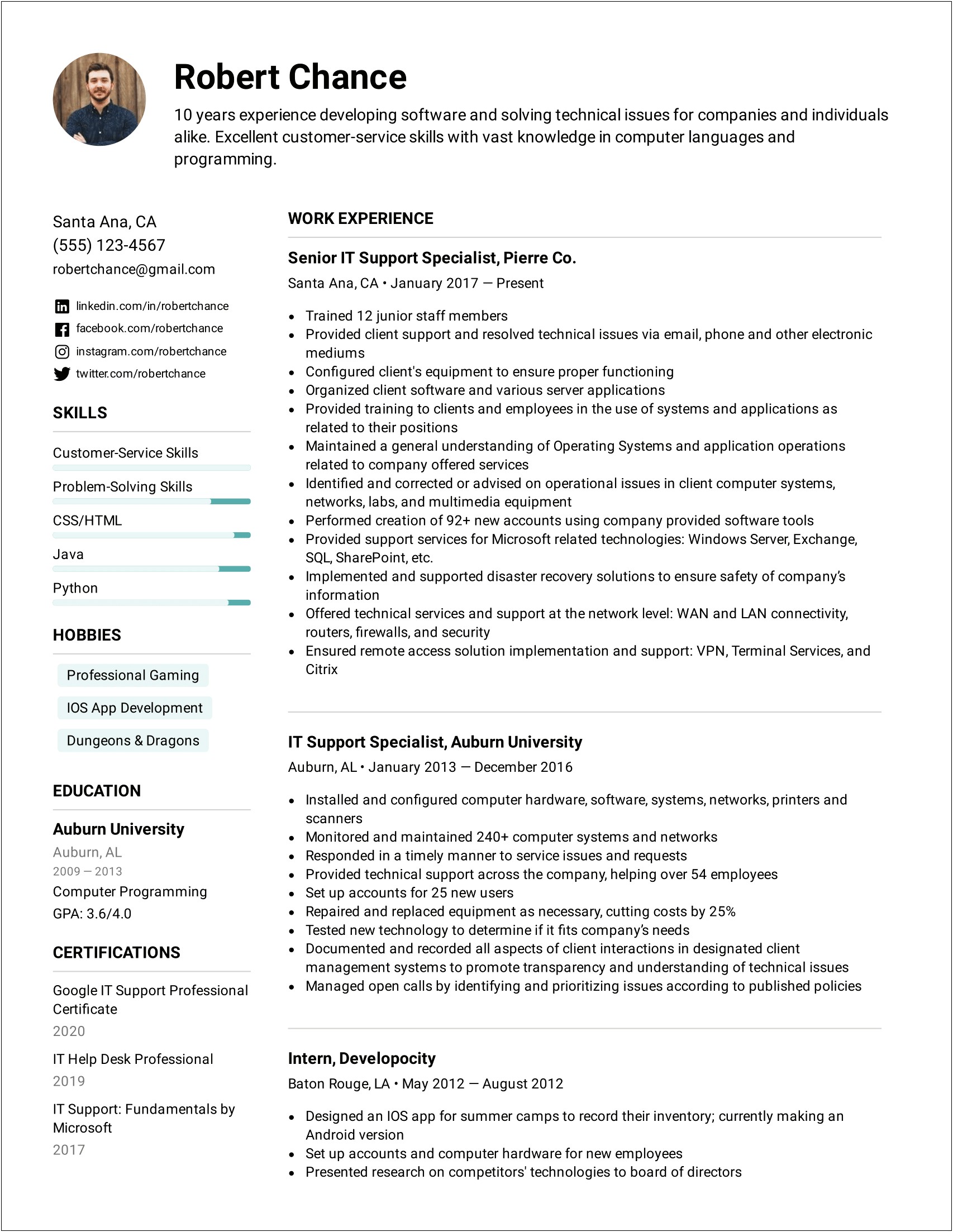 List Good Customer Service Skills Resume