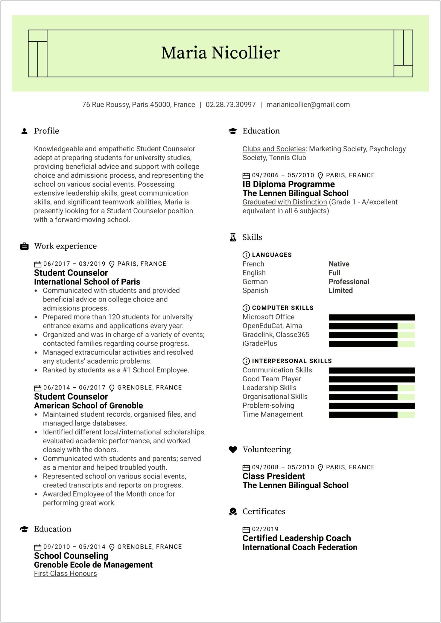 List Of Psychotherapy Skills For Resume