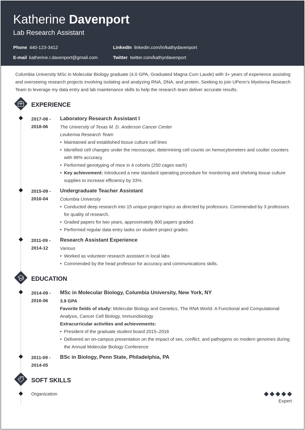 List Of Research Skills For Resume