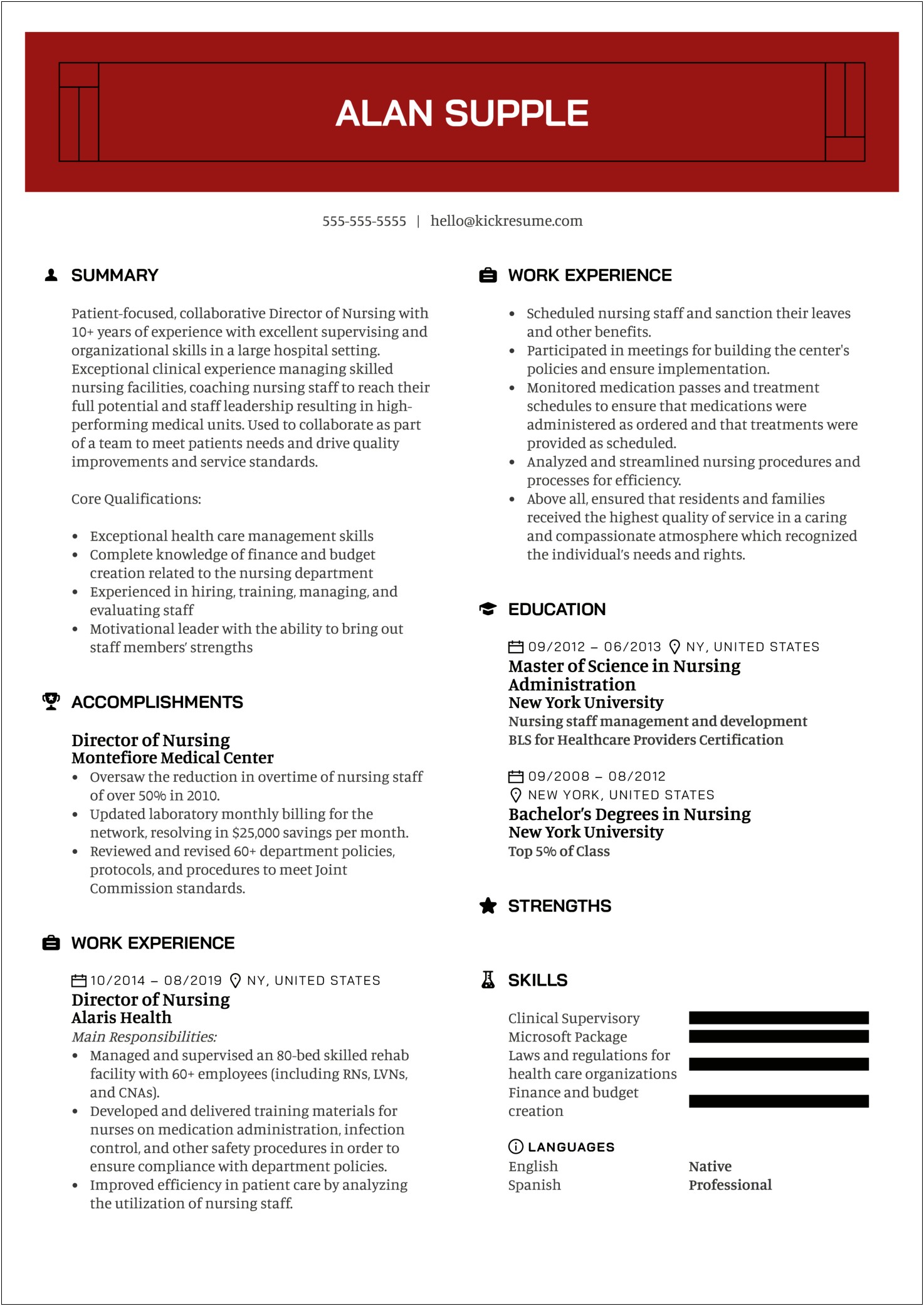 List Of Skills And Abilities For Nursing Resume
