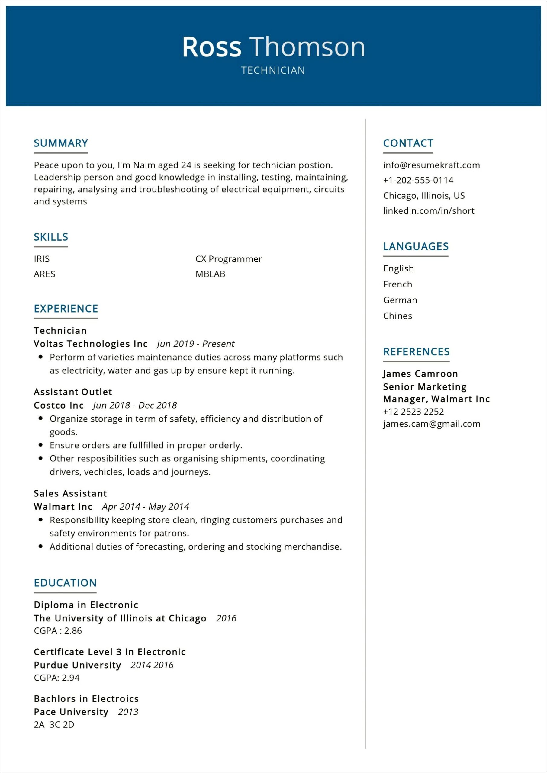 List Of Skills For It Technicians On Resume