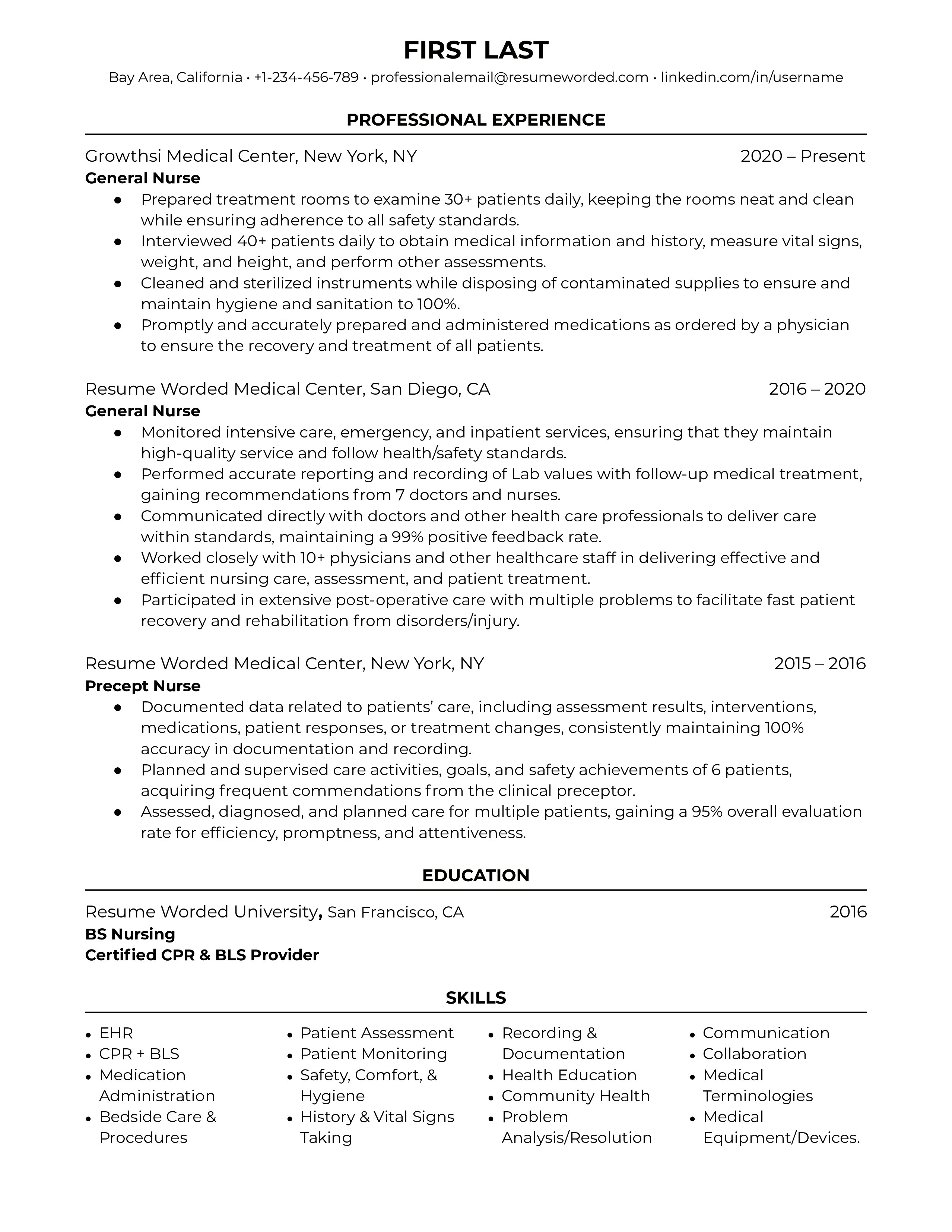 List Of Skills On Resume Sample