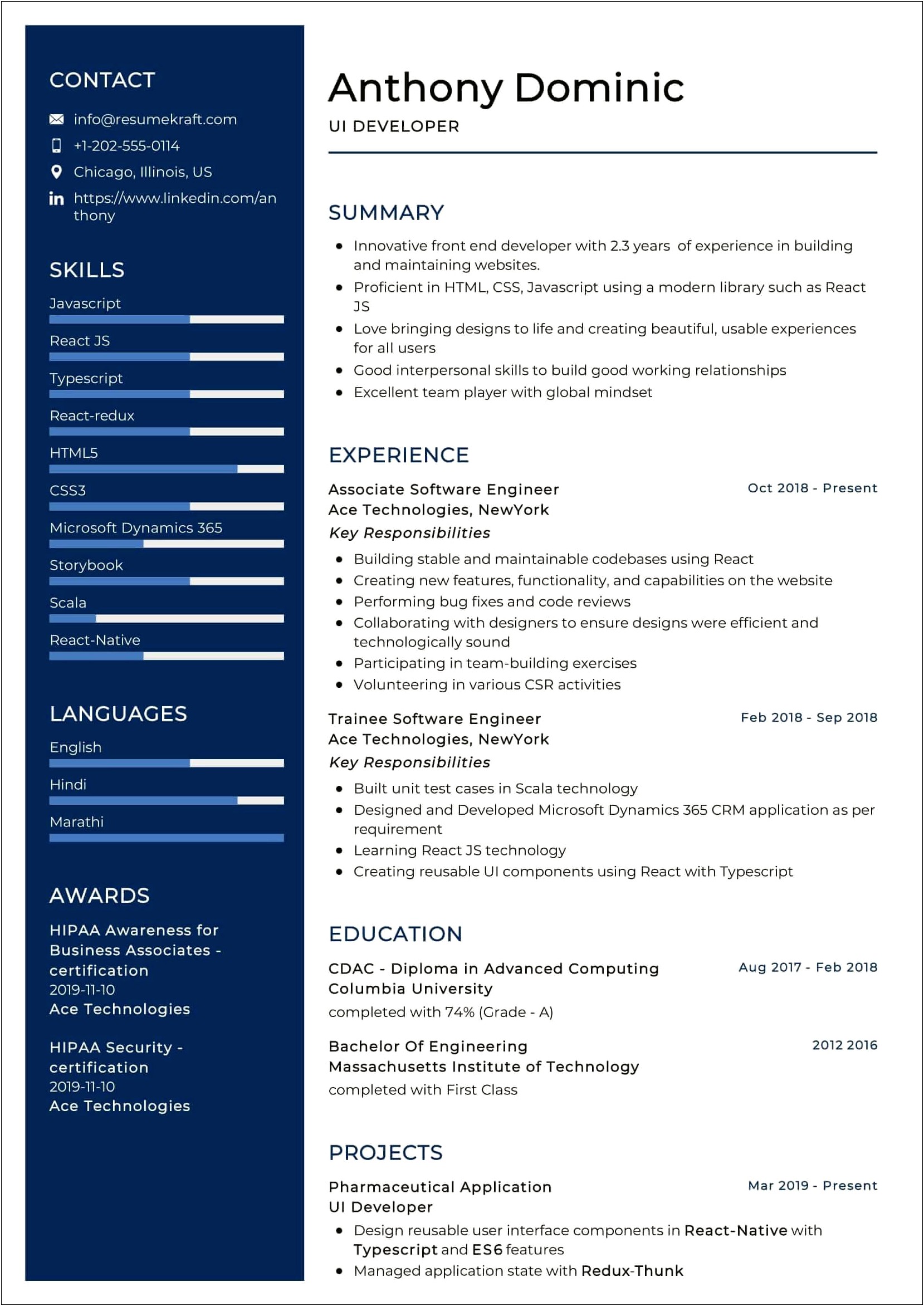 Listing Jest As A Skill Resume