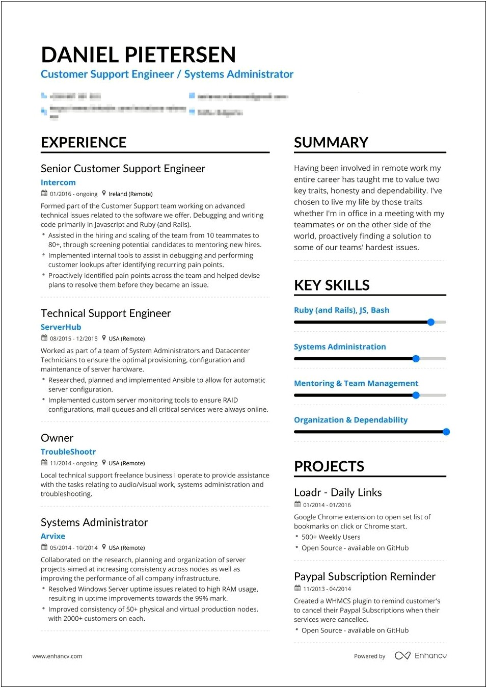 Listing Skill Set On A Resume