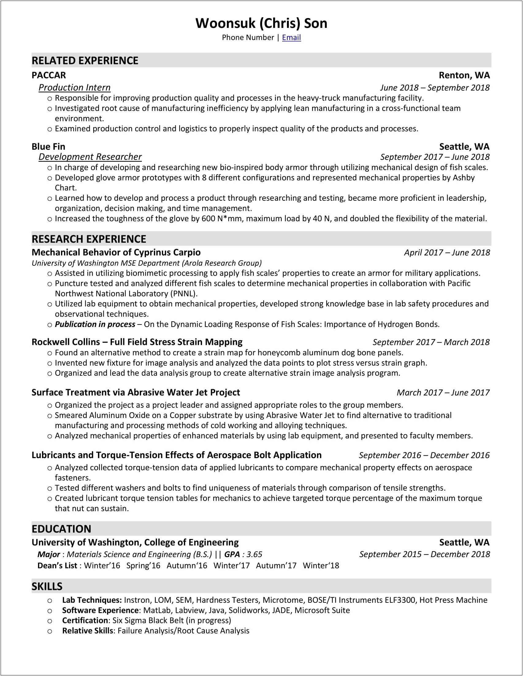 Listing Skills In A Resume Engineer