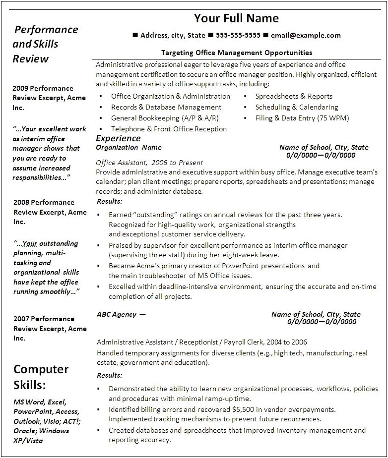 Make A Resume On Microsoft Word 2007