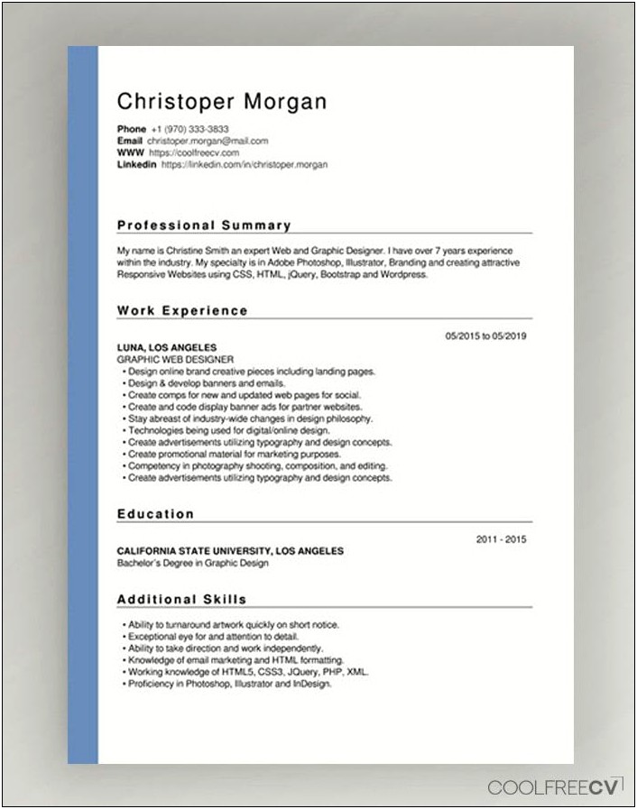 Make A Resume Without Using A Template