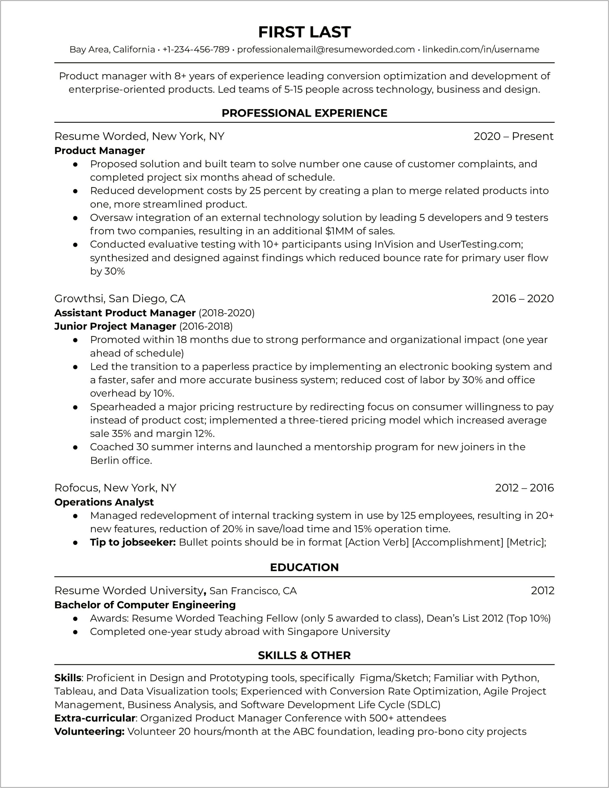 Manages And Organizes Information On A Resume