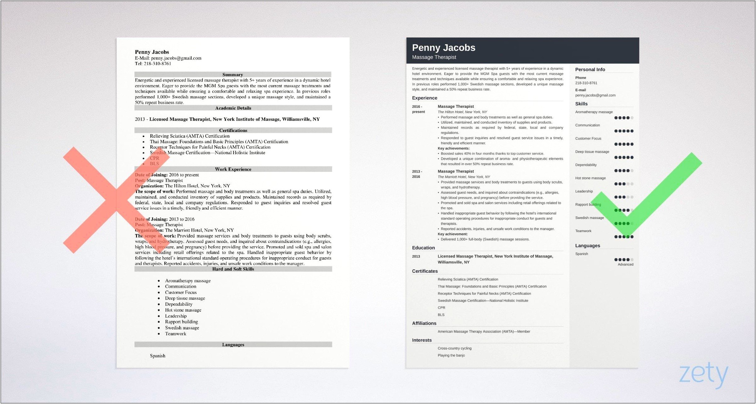 Massage Therapist Ms Word Resume Template