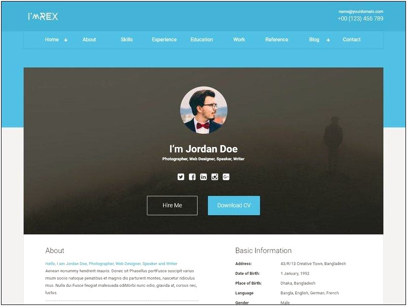 Material Cv Resume & Vcard Free Download