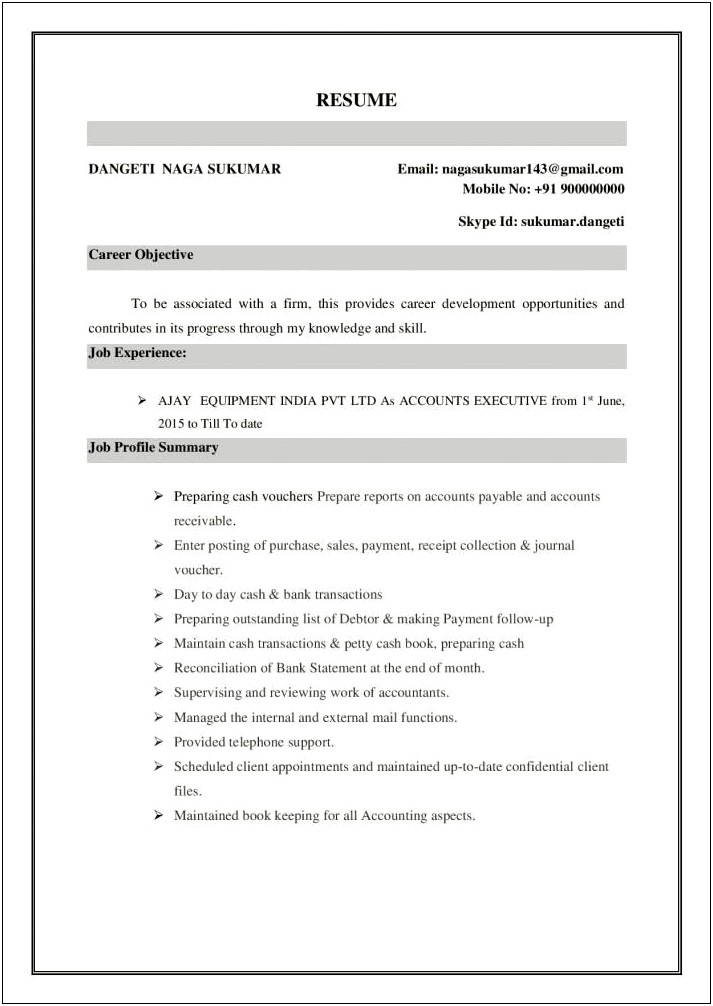 Mba Marketing Fresher Resume Free Download