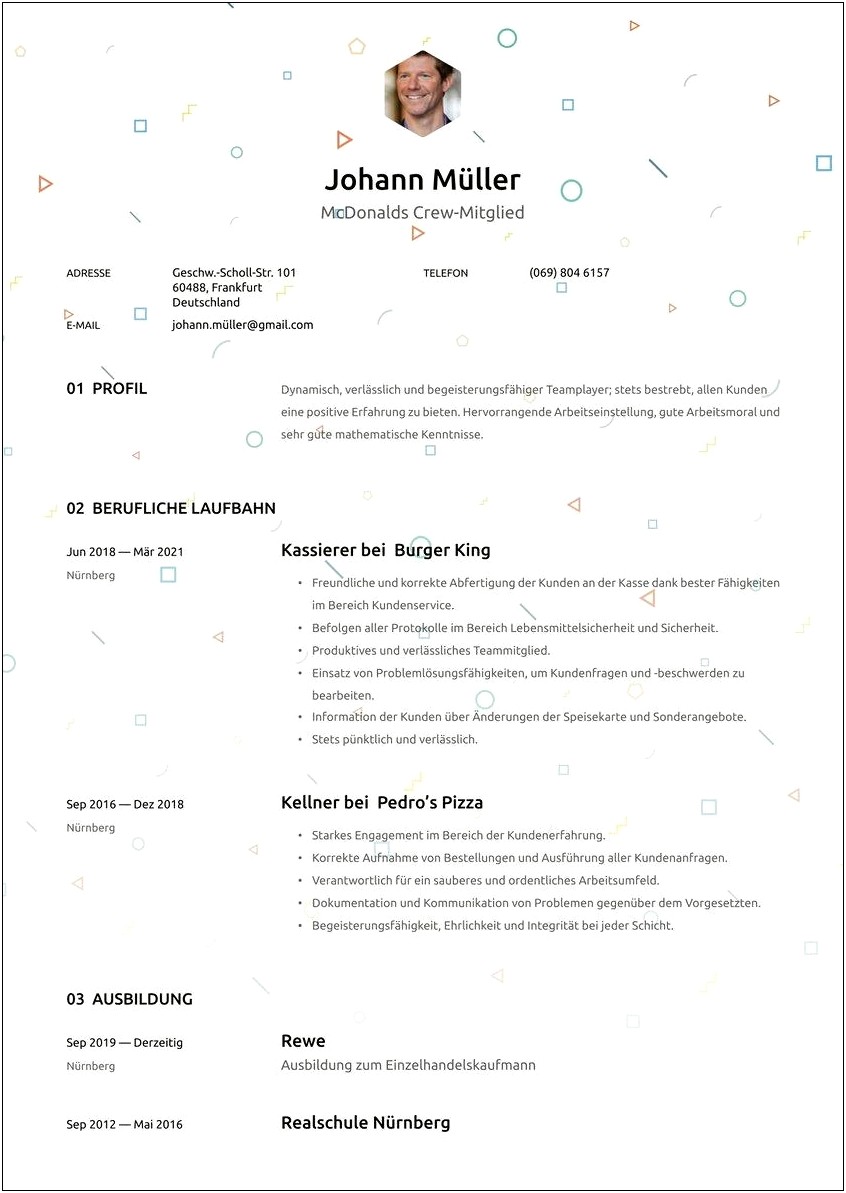 Mcdonalds Manager Job Description For Resume