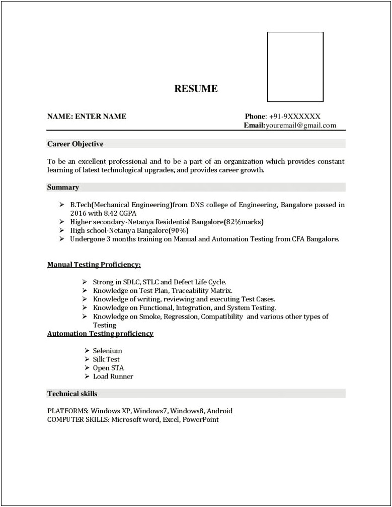 Mechanical Engineer Job Description For Resume