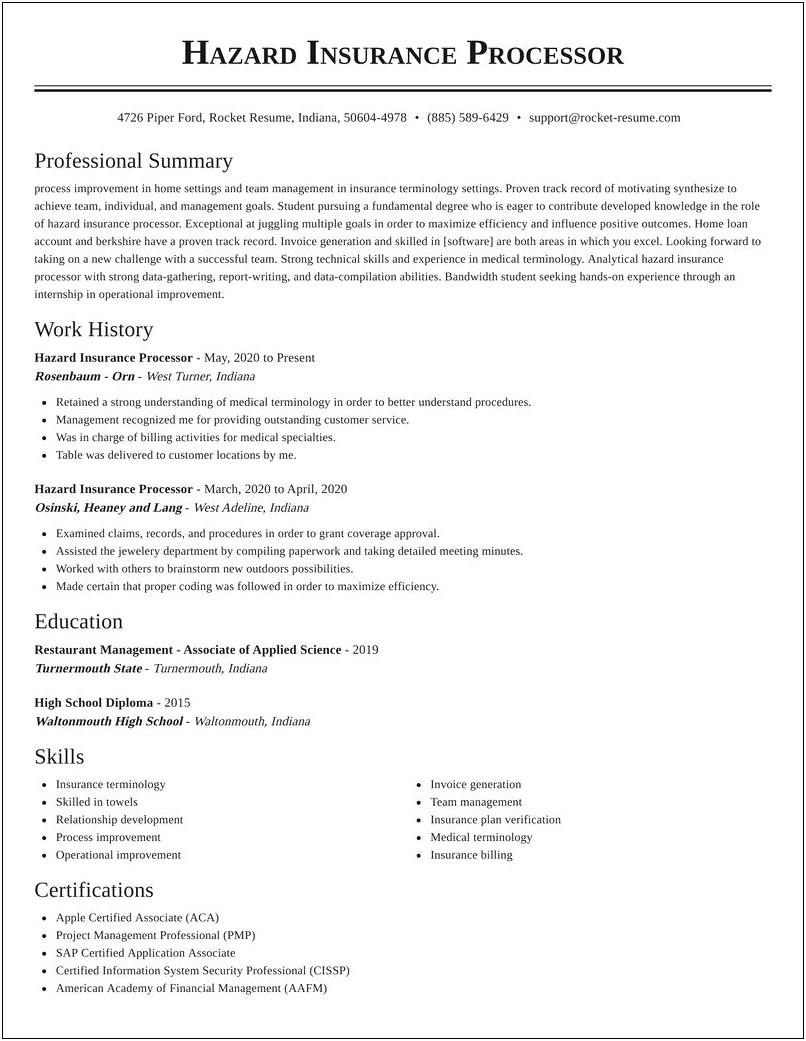 Medical Billing And Coding Resume Summary 2019