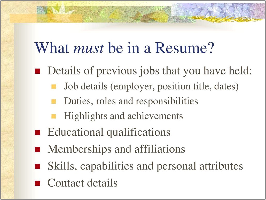 Memberships And Skills On A Resume