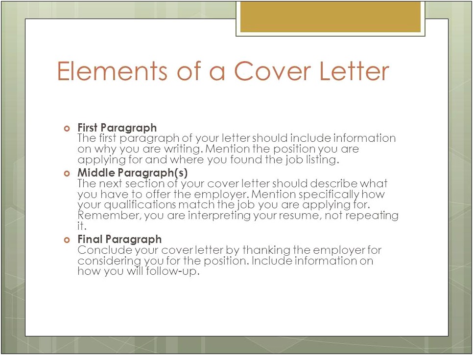 Mentioning Information Not On Resume In Cover Letter