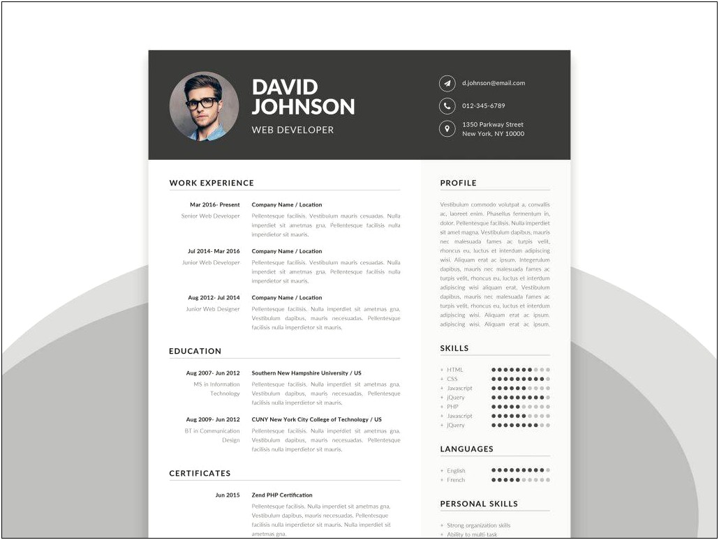 Microsoft Word Resume Template 2019 Free