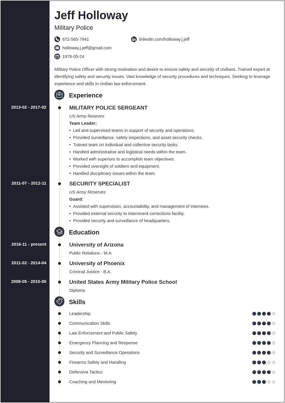 Military Enlisted For Only 6 Months Resume Examples