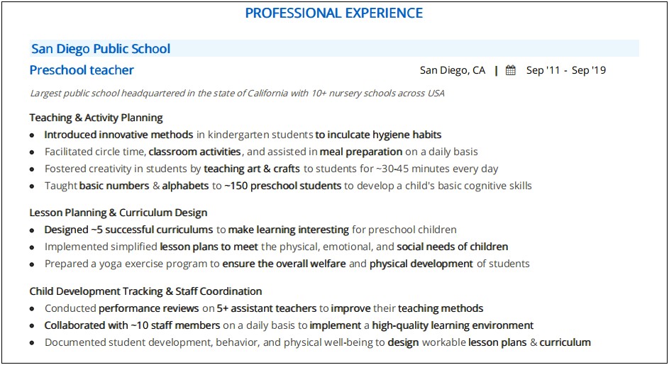 Montessori Resumes Of Teachers Asstant Summary Of Qualifications