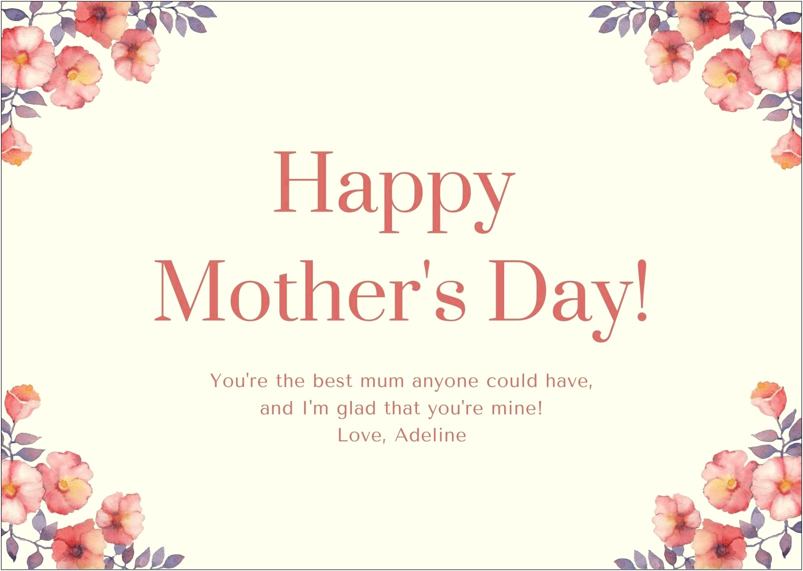 Mother's Day Card Templates Download