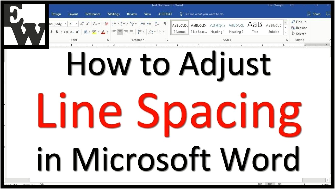 Ms Word Spaces Before After Double Lines Resume
