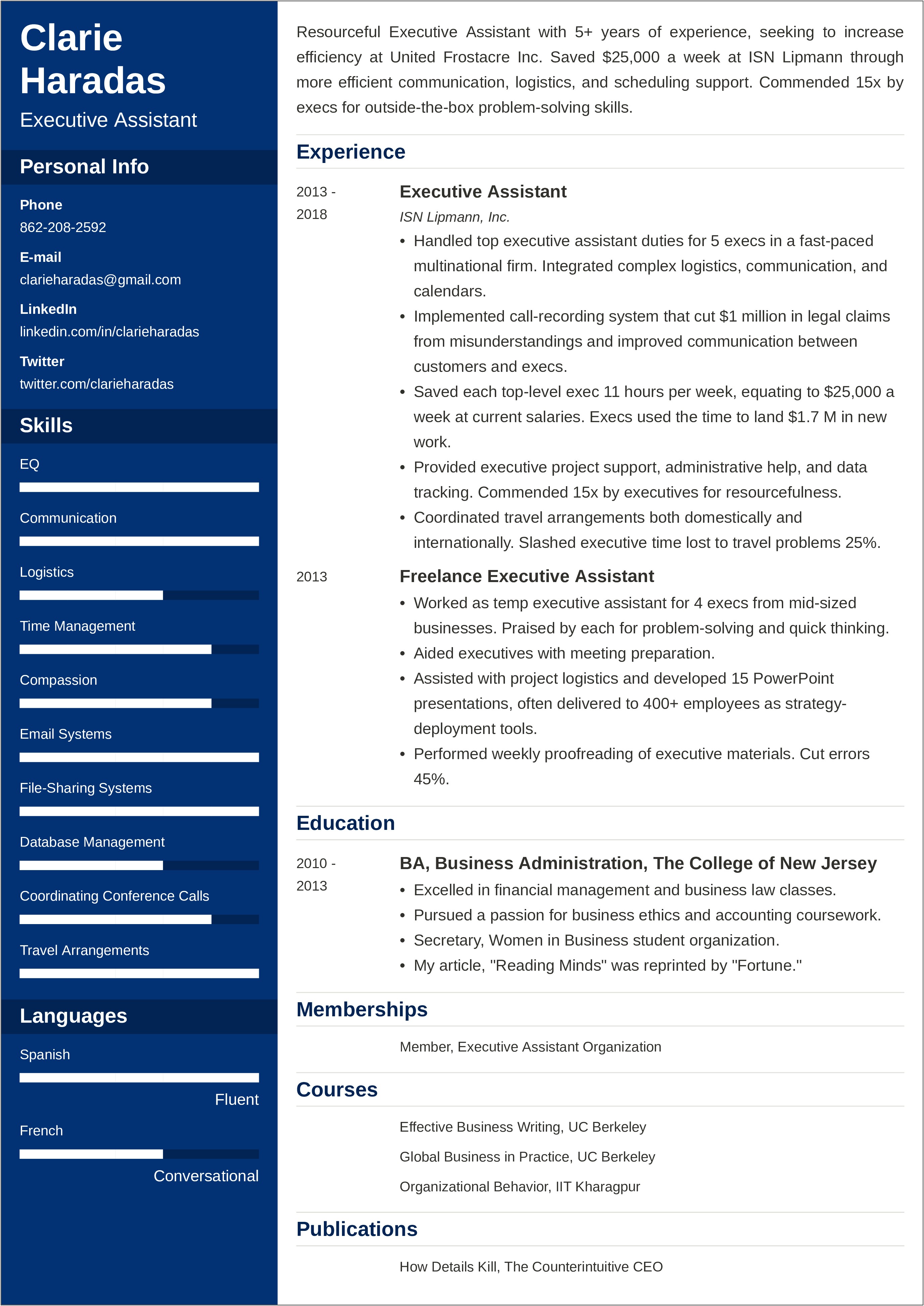 Multiple Jobs One Company Resume Template