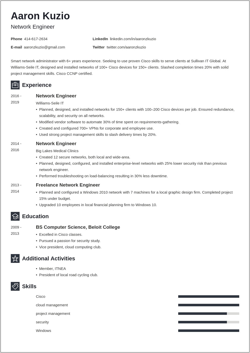 Network Engineer With Brocade Experience Resume