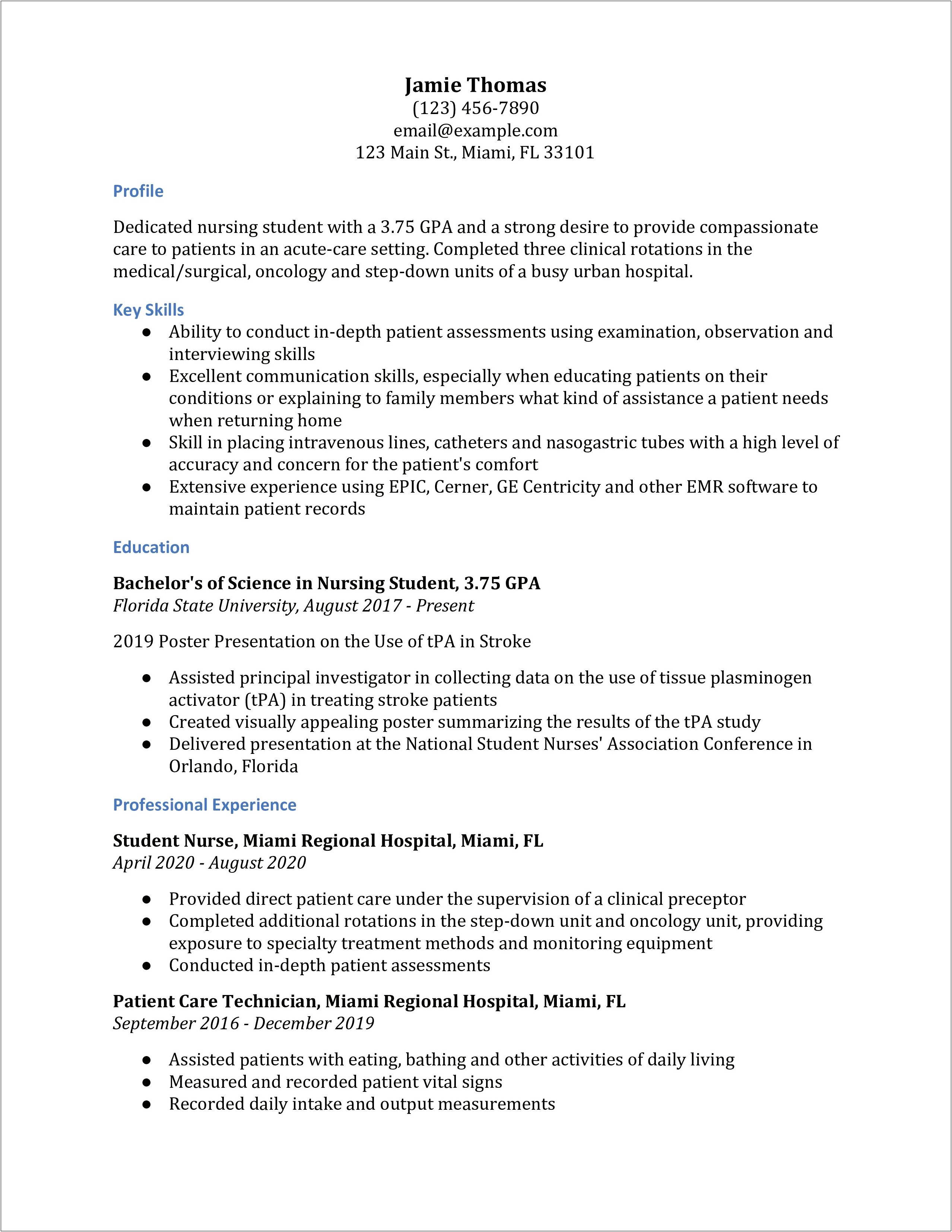 Nurse Preceptor Job Description For Resume