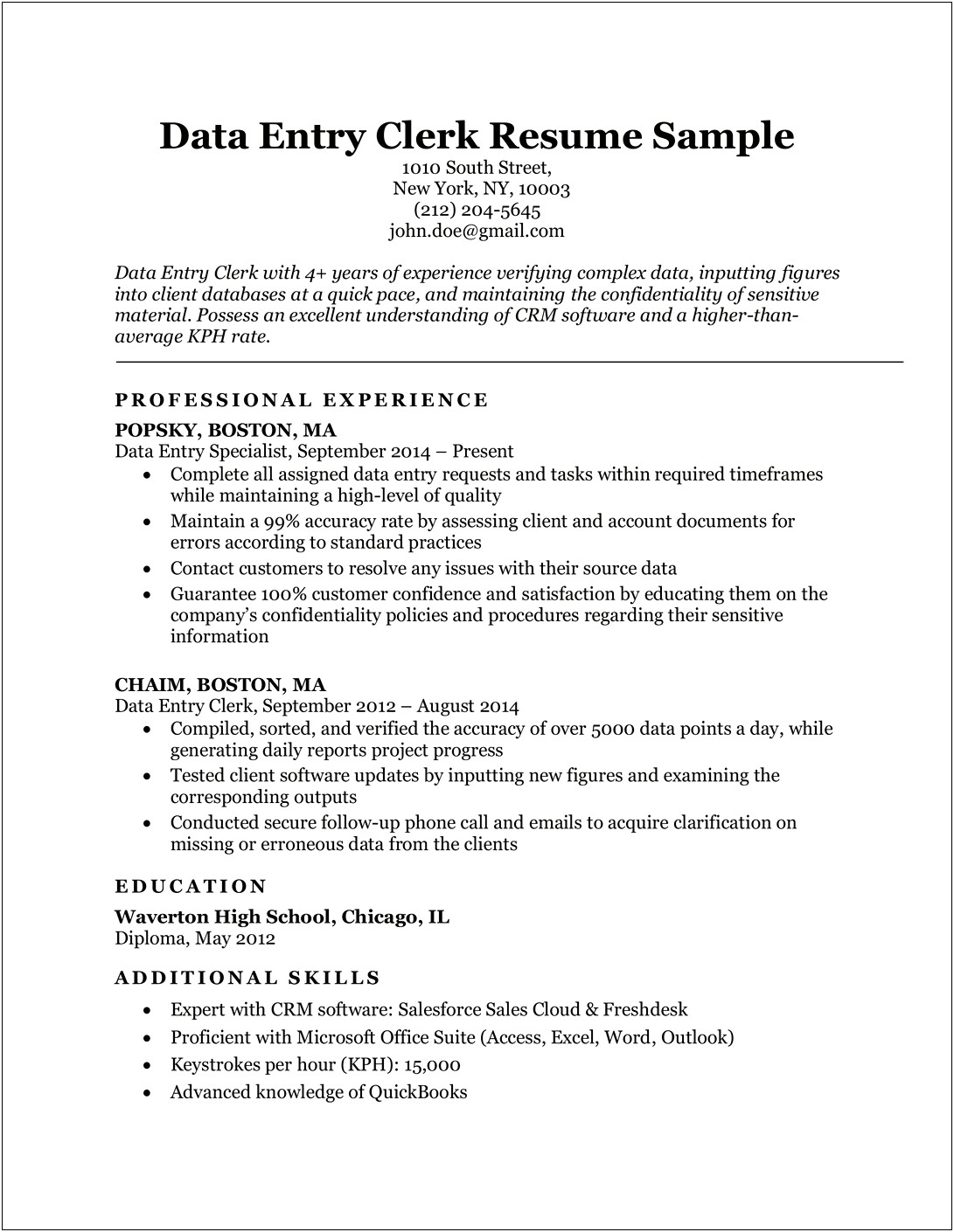 Nys Department Of Labor Skills Based Resume