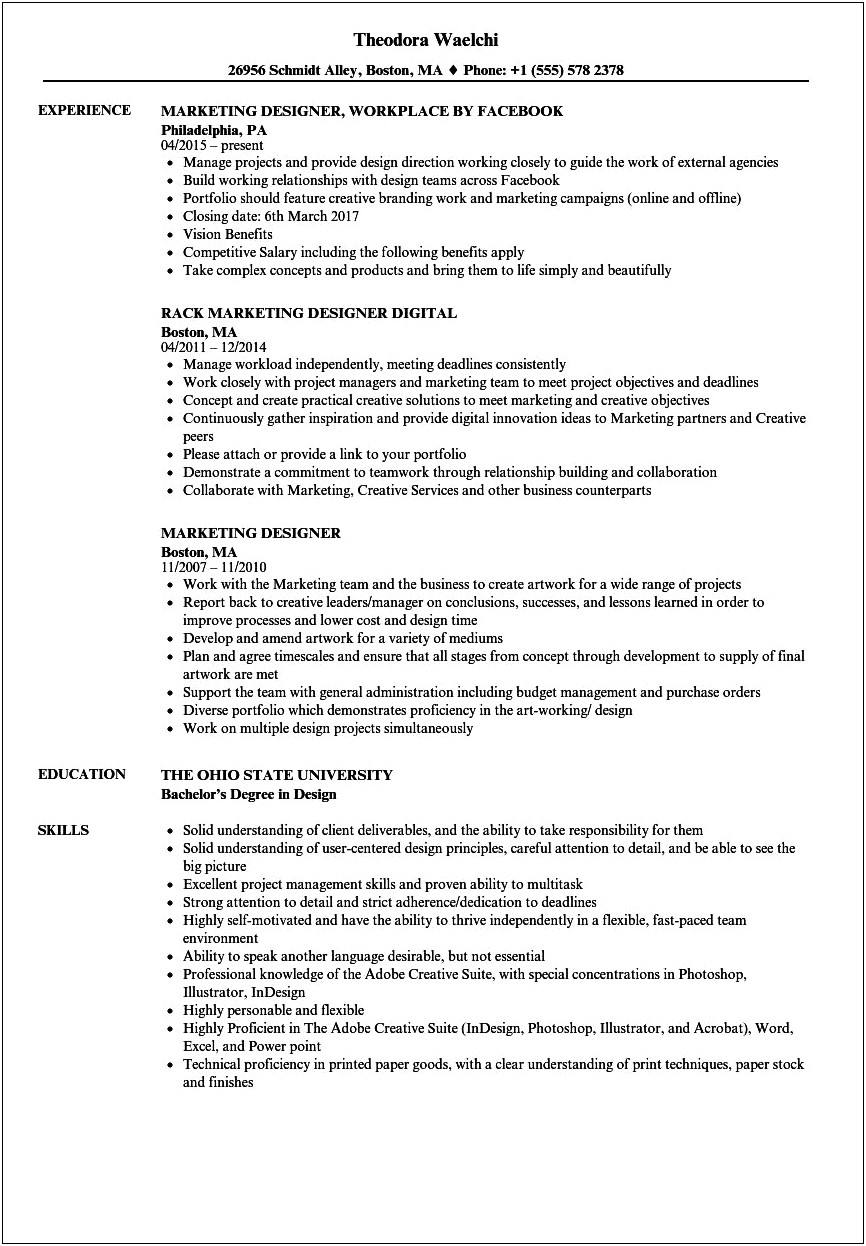 Objective For Consultant Jewelry Designer Resume