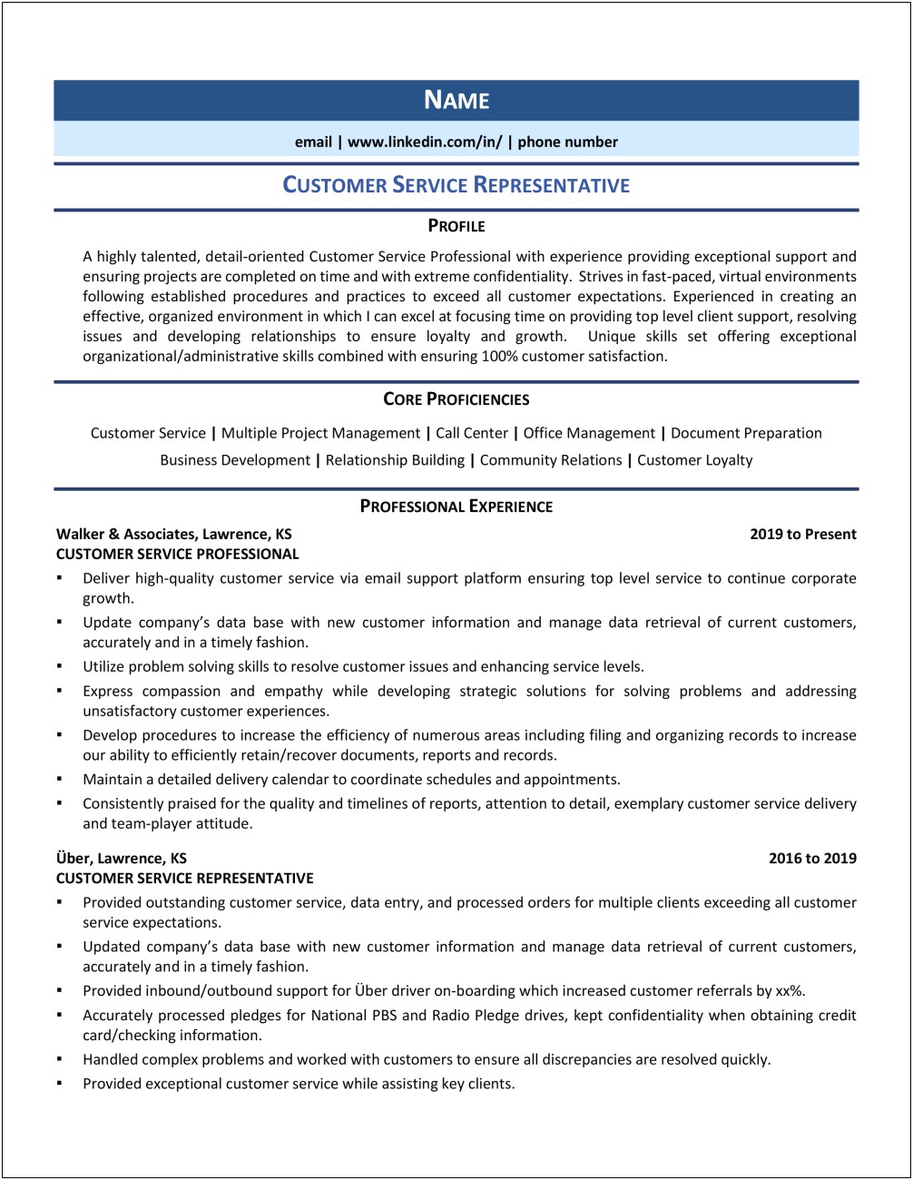 Objective For Resume Customer Service Representative