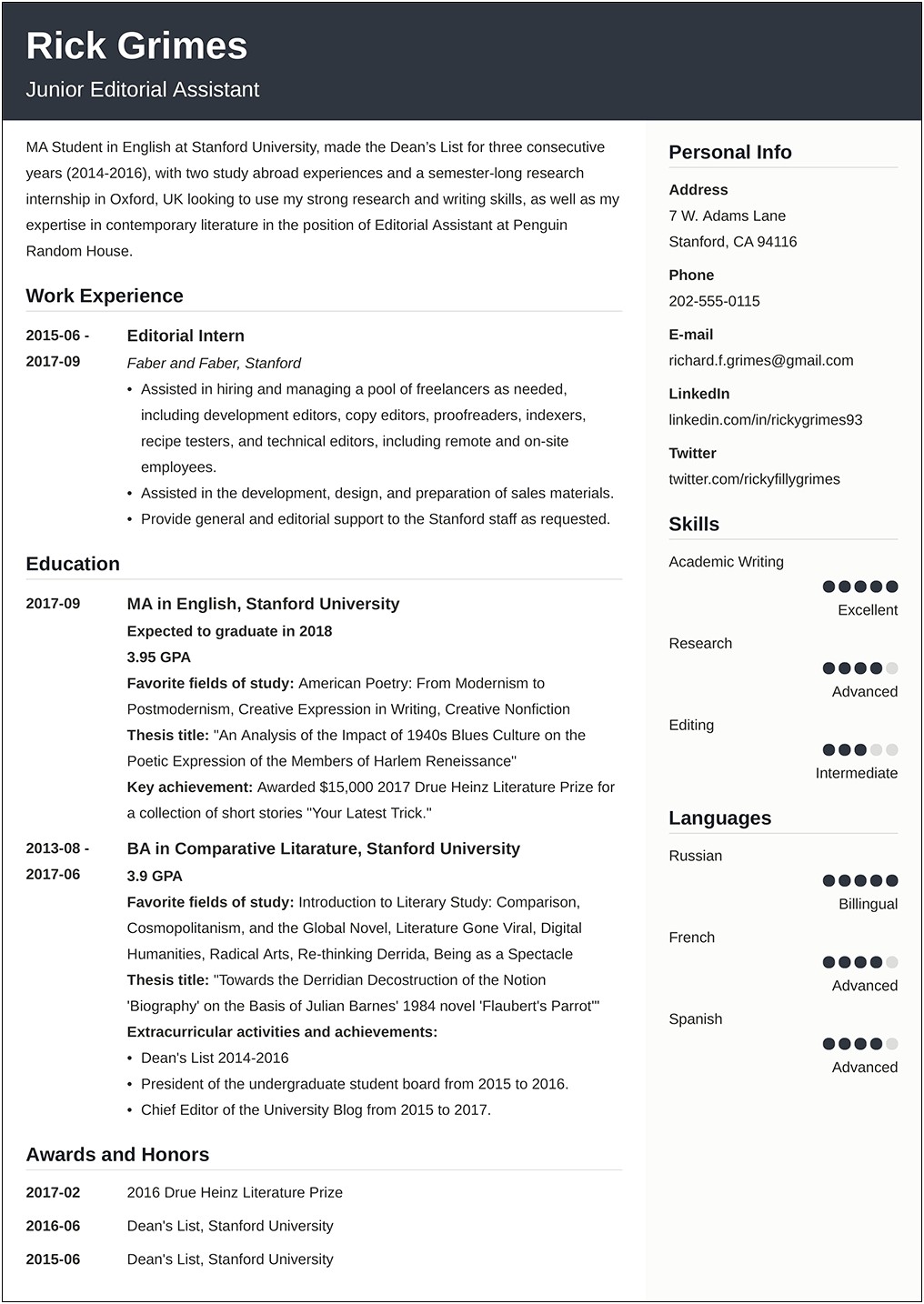 Objective For Resume For Applying For A Job