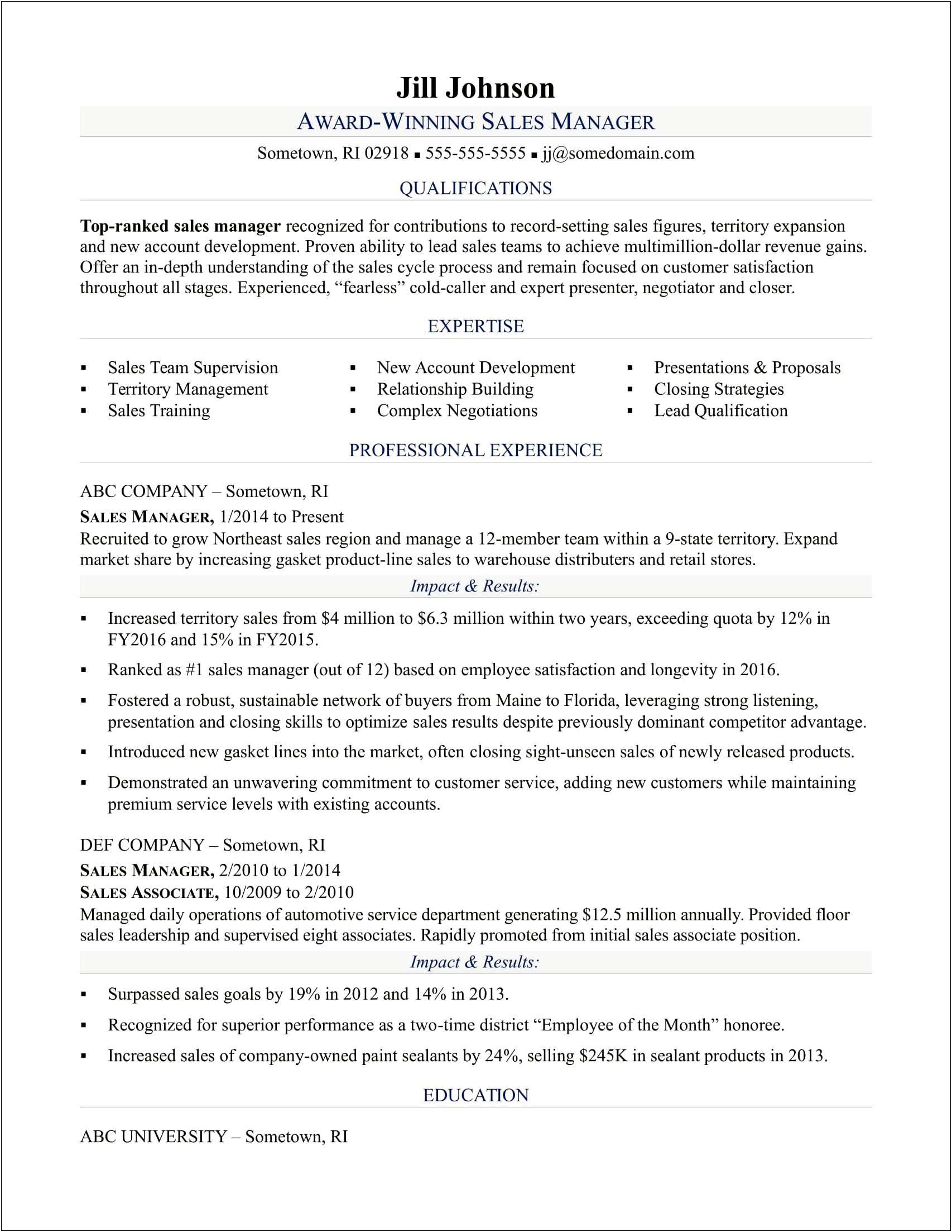 Objective For Resume For Car Sales Manager