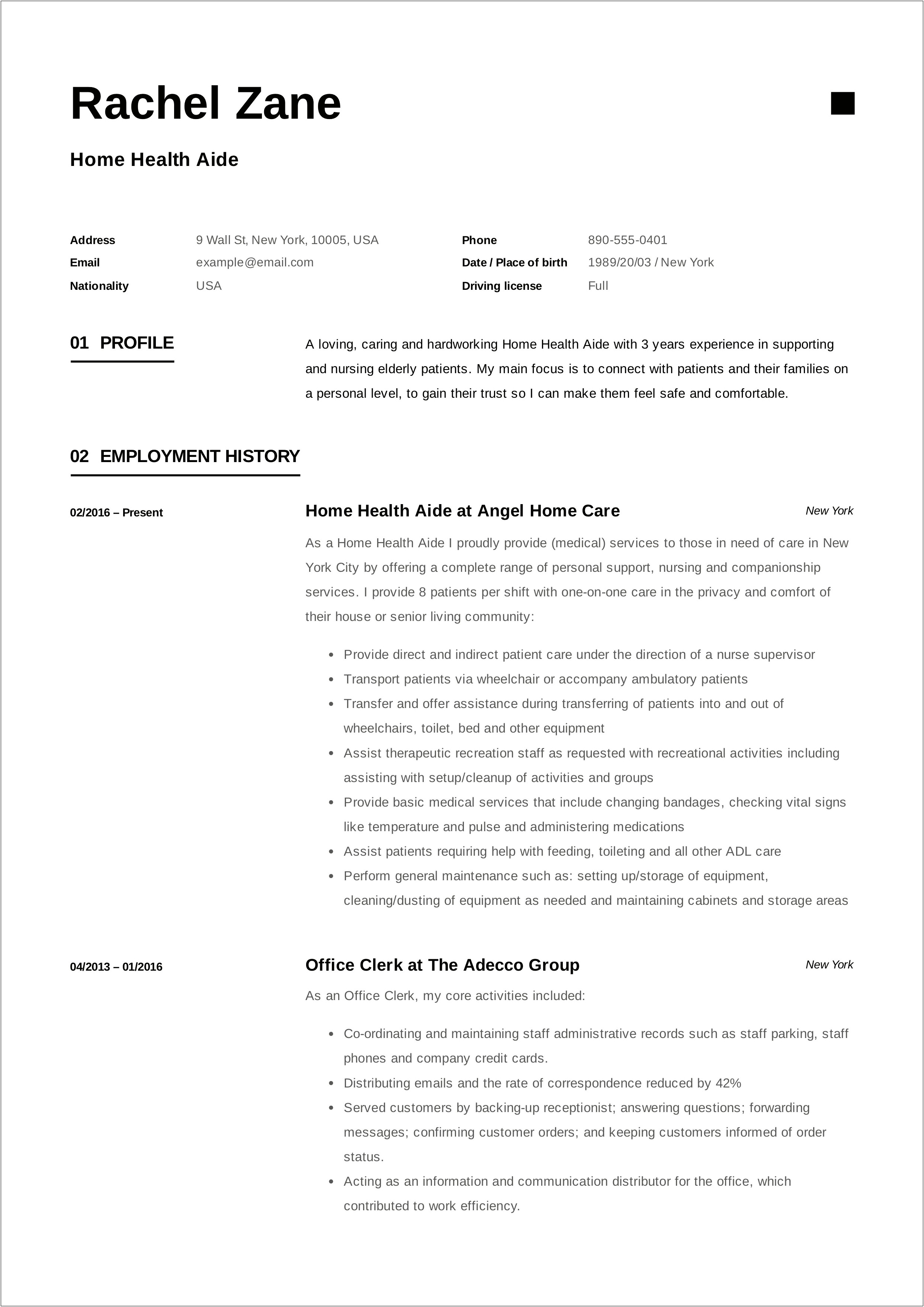 Objective For Resume For Nursing Homes