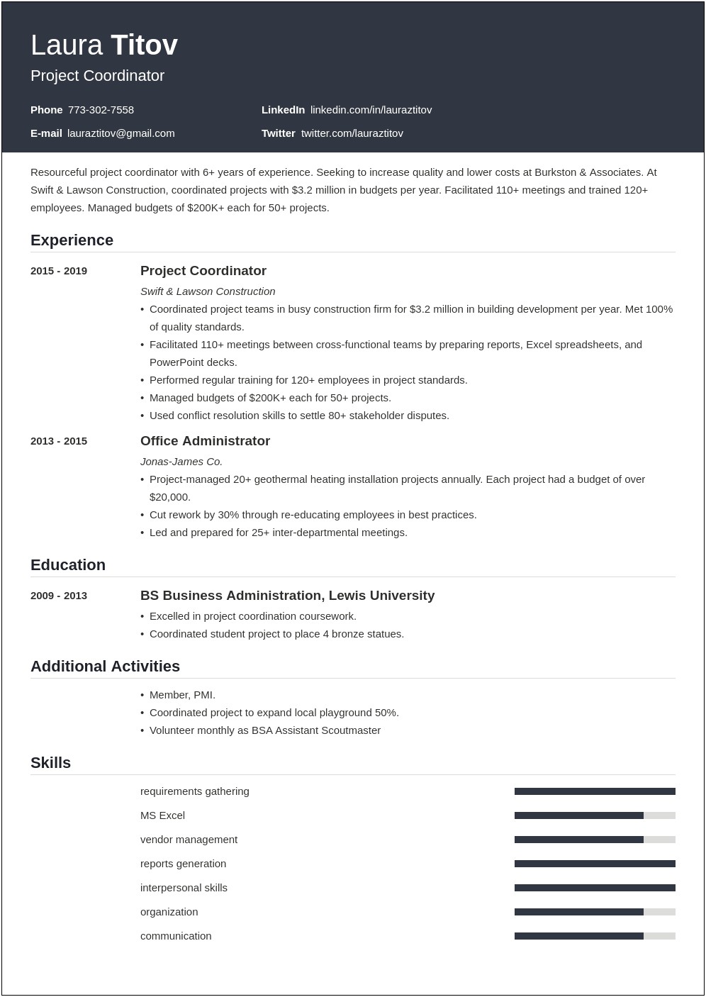 Objective For Resume Student Services Coordinator