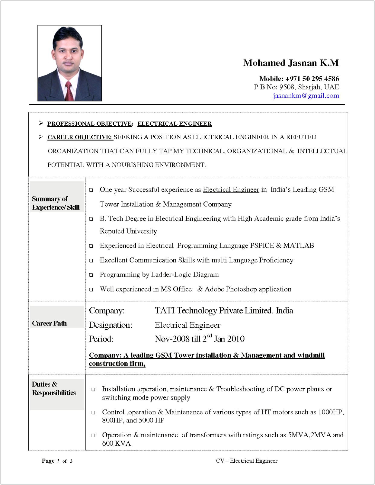 Objectives For Resume Of Engineers