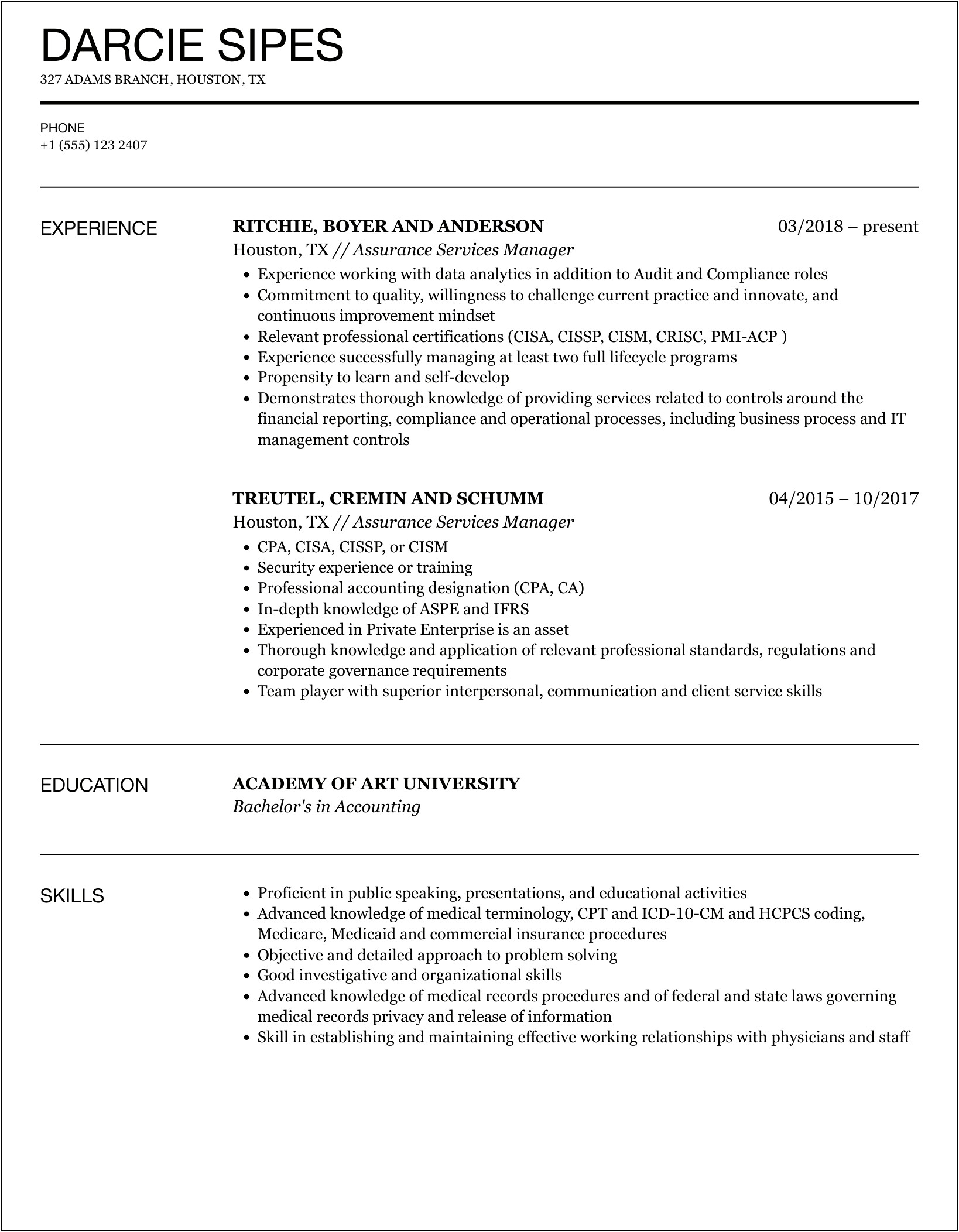 Odjective For Public Service Manager Resume