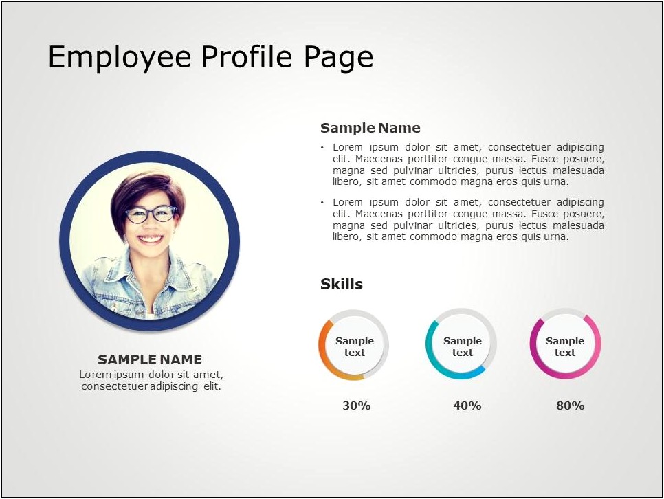 One Page Profile Template Ppt Download