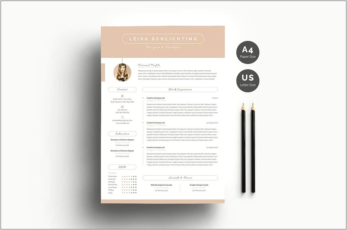 One Page Simple Resume Template Word Free