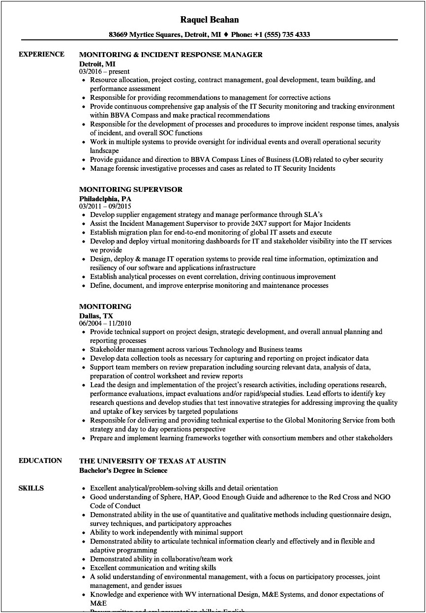 Online Remote Test Scorer Resume Sample