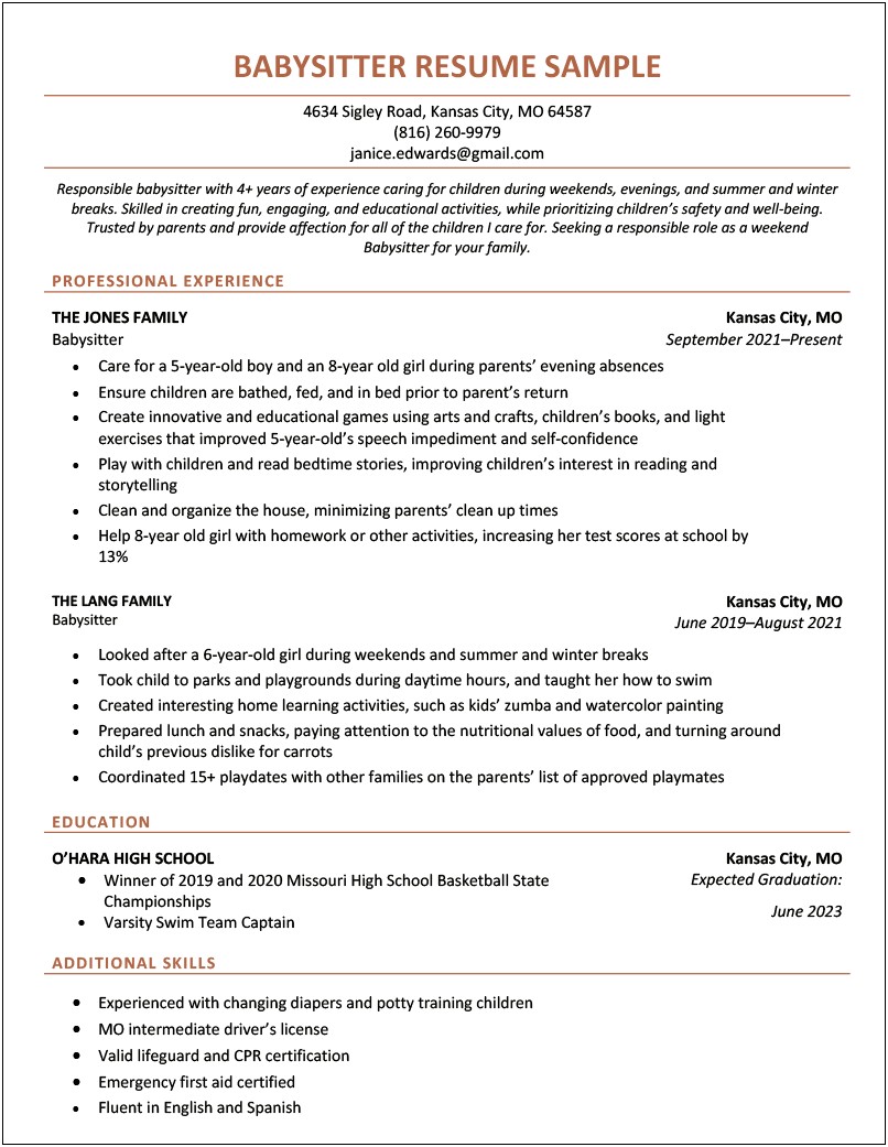 Other Ways To Say Professional Objective On Resume