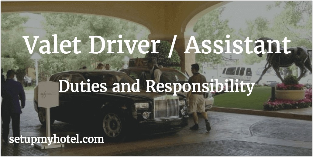 Parking Attendant Job Duties For Resume