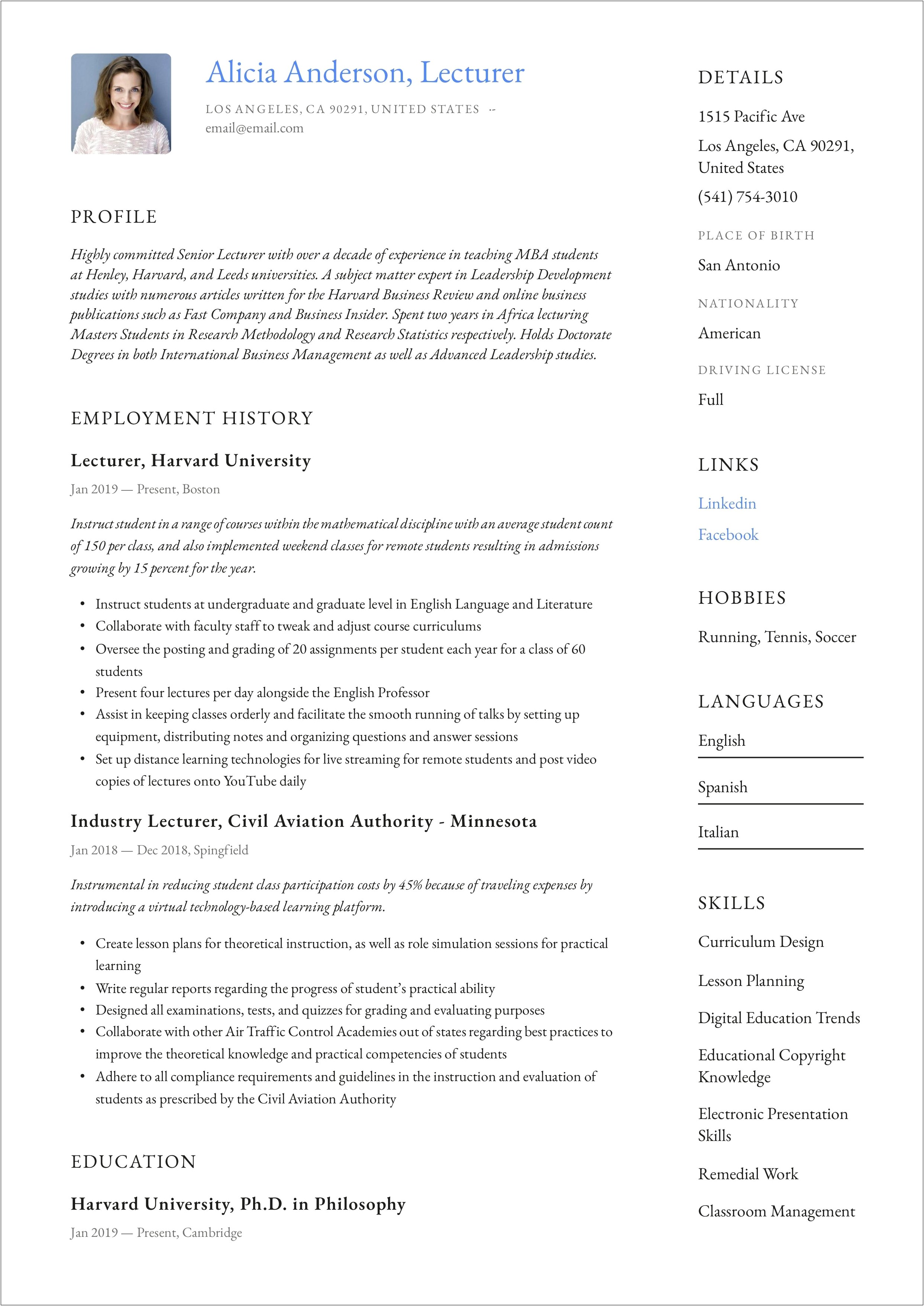 Political Candidate Resume Sample In Hindi