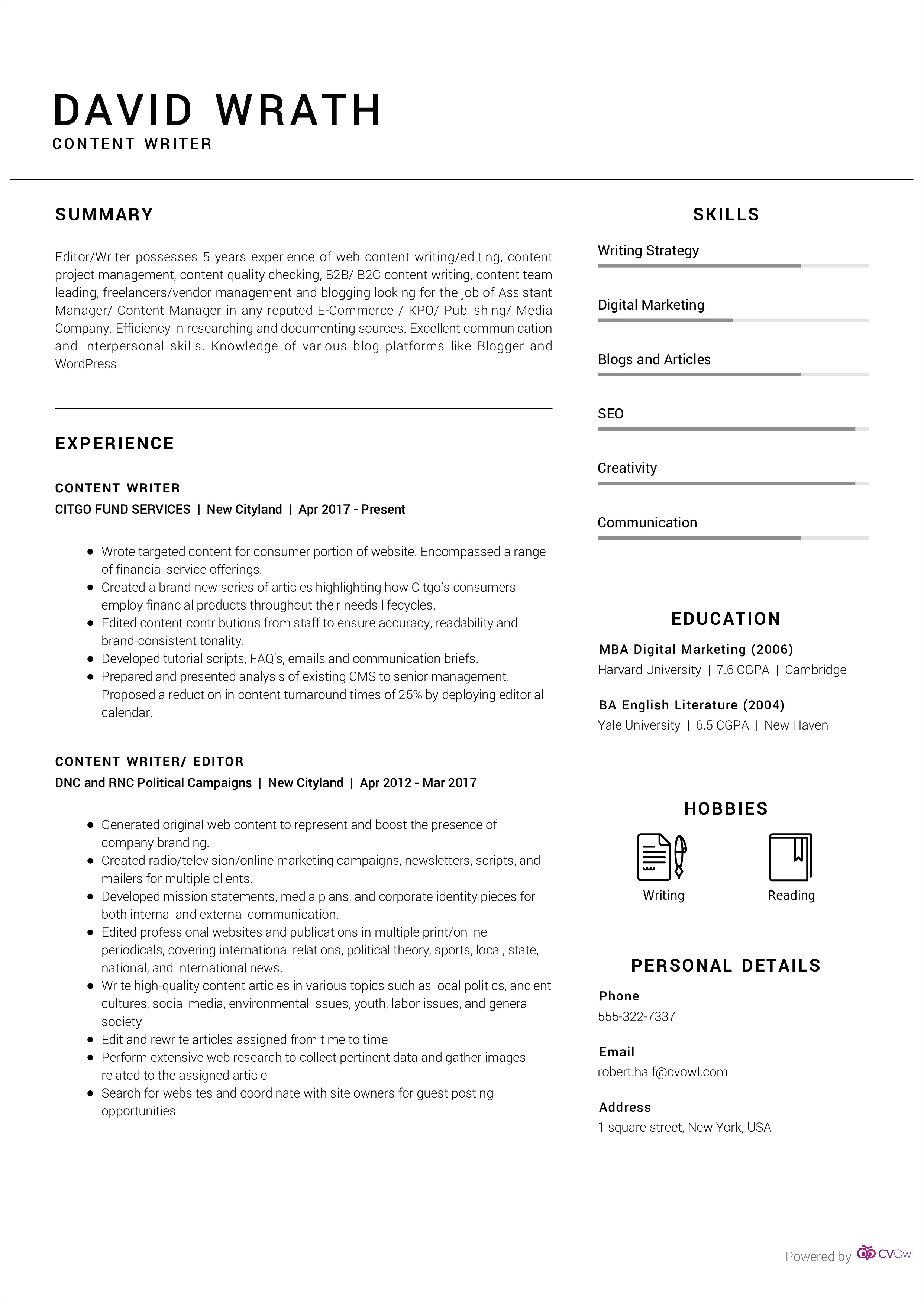 Power Words To Use On A Resume Objective