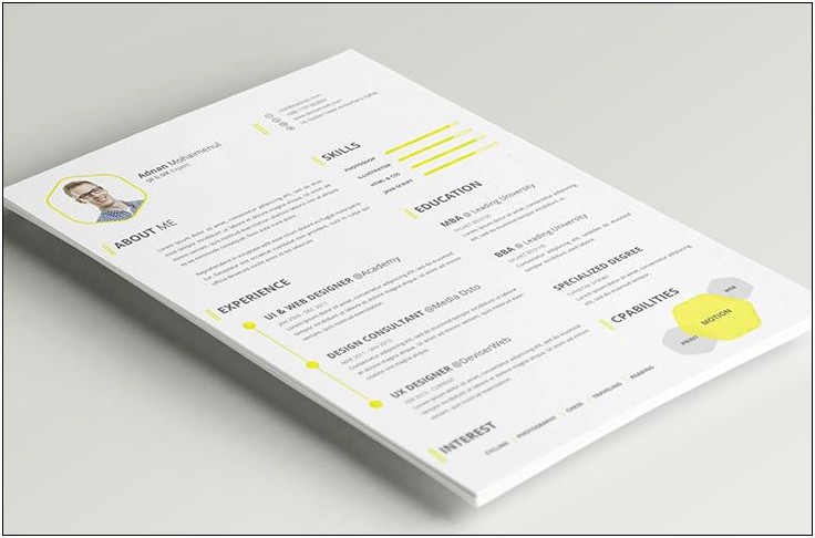 Professional Cv Resume Psd Template With Cover Letter